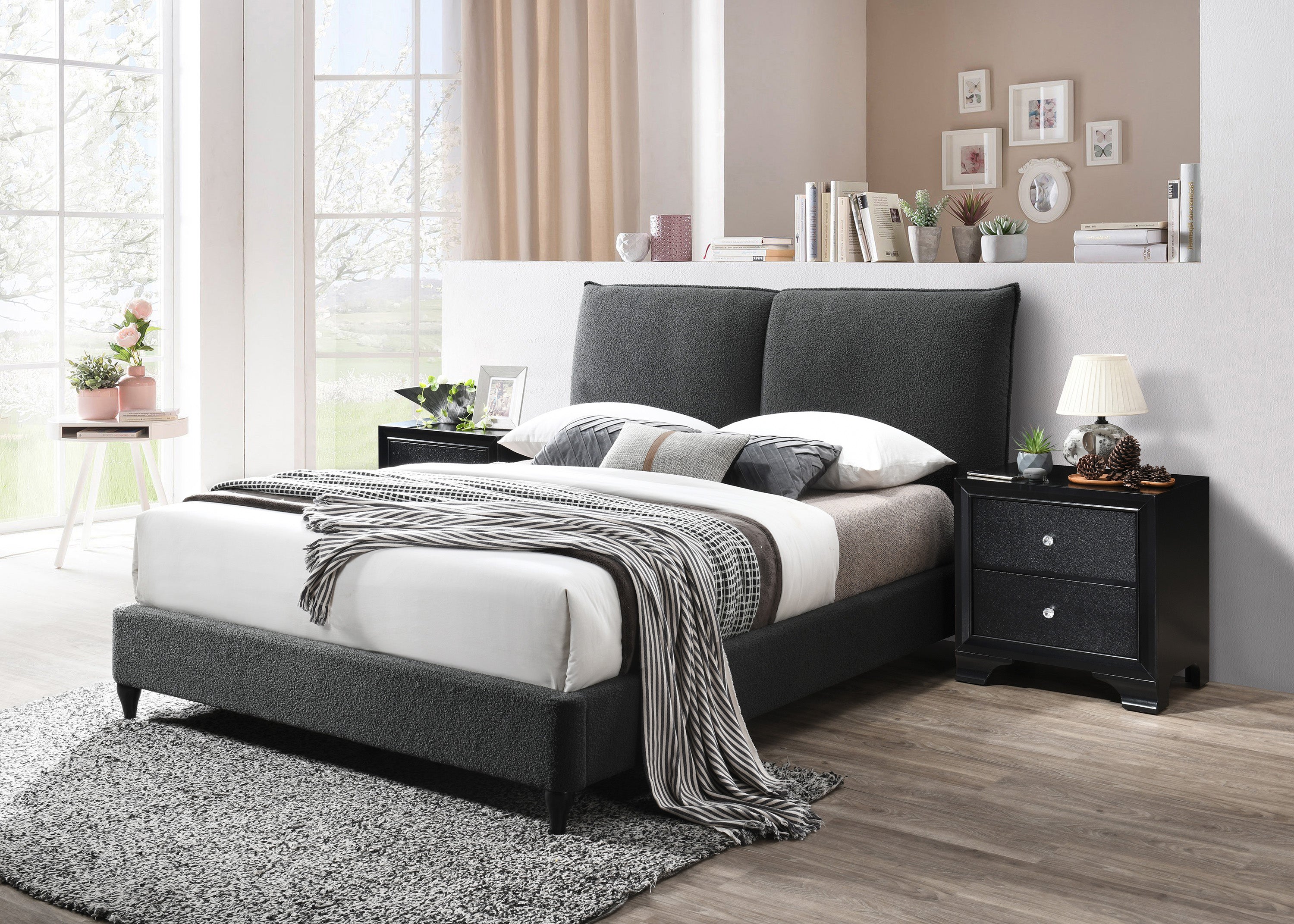 JENN KING BOUCLE HB/FB - CHARCOAL
